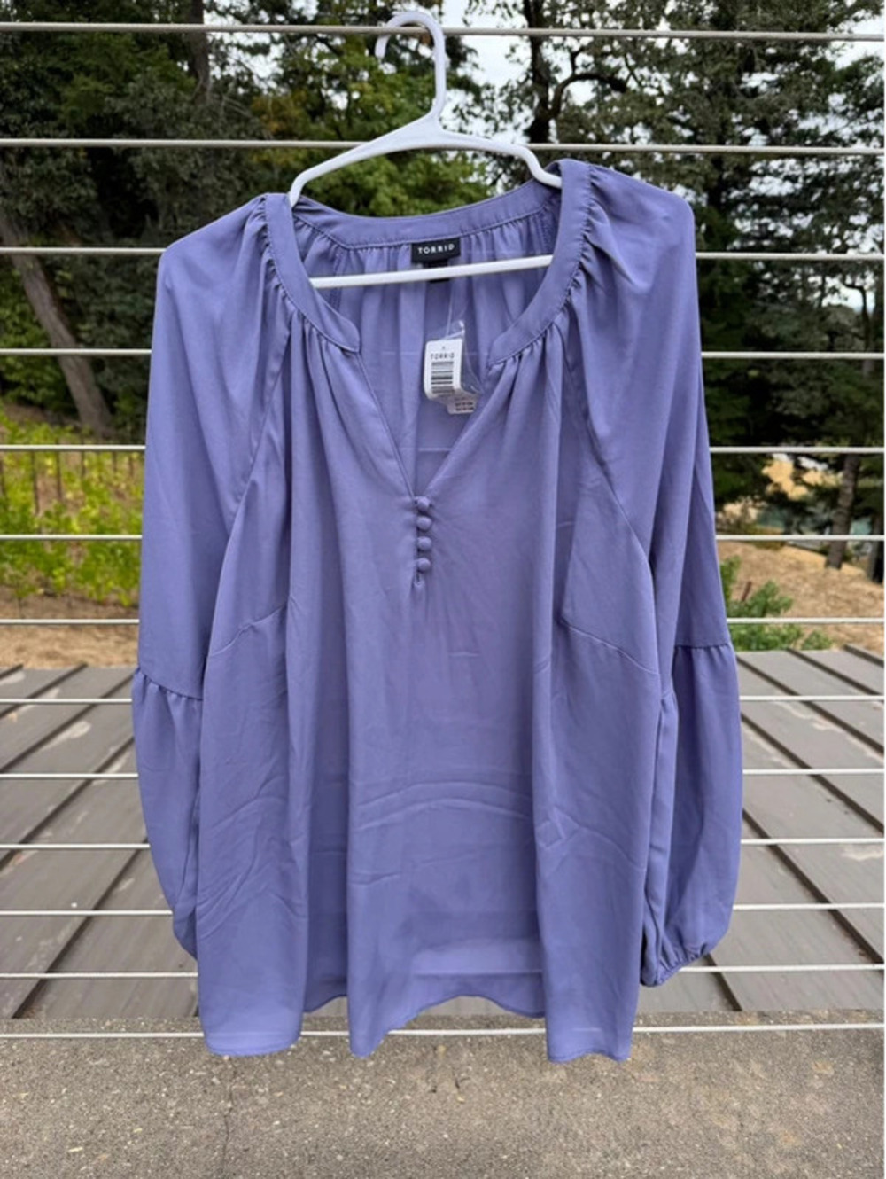 NWT Torrid Heron purple puff sleeve Harper size 2X
